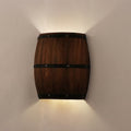 Set of 2 American vintage country wine barrel wall lamps for restaurant, kitchen aisle, bar