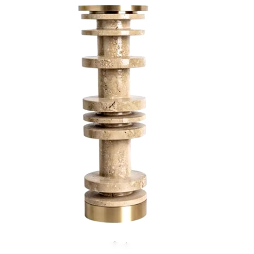 Large Vintage Travertine Candlestick Holder