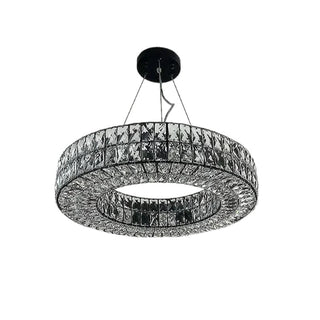 Inzago | Luxury Hanging Black Crystal Chandelier For Living Room, Dining Room