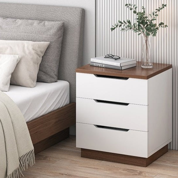 Modern Light Luxury Nightstand made of Wood For Bedroom