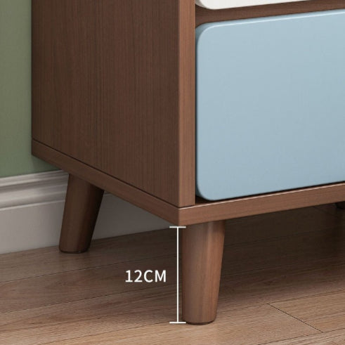 Nordic Wooden Bedside Table Of Drawers For Bedroom