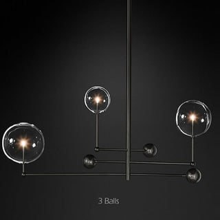 Isera | Art Deco Styled Glass Ball Shaped Led Chandelier for Living Room