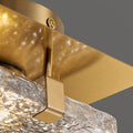 Opulent Glow Textured Glass Brass Ceiling Light