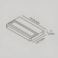 Technical diagram of large minimalist outdoor LED light showing 10" x 5.5" x 1" dimensions