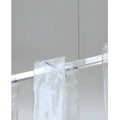 Liora linear pendant light with clear glass shade close-up top connection detail