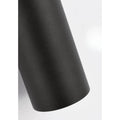 Macro view of the smooth anodized aluminum surface in matte black finish