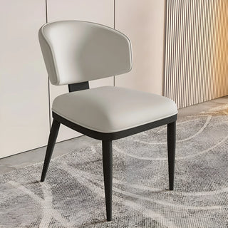 Off-white luxury dining chair with soft cushioning and supportive backrest
