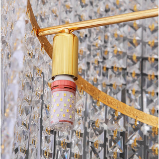 Gold crystal cascading chandelier for living room, dining room or lobby
