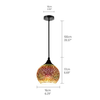 Gourdon 3D Colorful Starry Sky Pendant Lamp