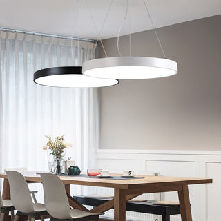 La Turbie | Black & White Thin Round Pendant Lamp