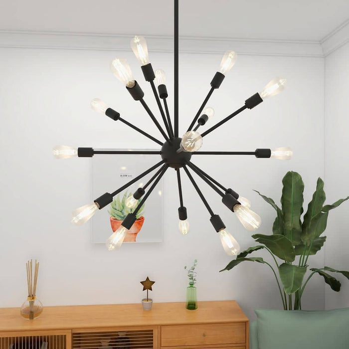 MIRODEMI® Creative Iron Chandelier in the Shape of 12-arm Satellite for Dining Room