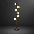 Mid Century Contemporary Standing Light Twisted Design Multiple Light Globe Shade