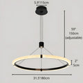 Milano Halo Ring Pendant Light dimensions for 31.5 inch diameter with adjustable 59 inch suspension length