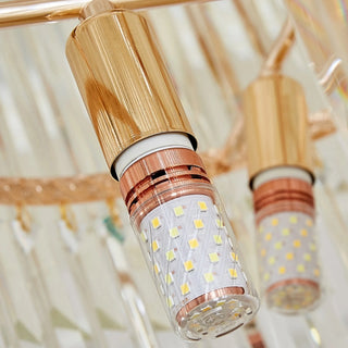 Modern crystal chandelier for a stairway