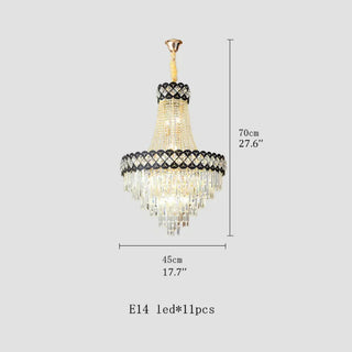 Classical crystal chandelier as a statement ceiling centerpiece