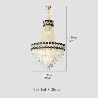 Ornate classical crystal chandelier for an entrance hall