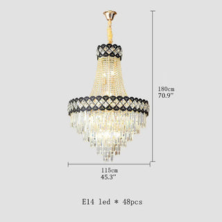 Elegant classical duplex crystal chandelier for a formal room