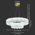 Luxury double-layer Cloudstone Marble Chandelier by Mirodemi – handcrafted stone and copper LED pendant light