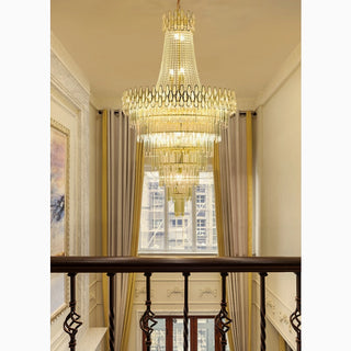 Modern gold crystal chandelier