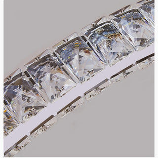 Long spiral crystal chandelier with stainless steel frame for dining room