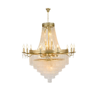Crystal chandelier tiers and crystal strands