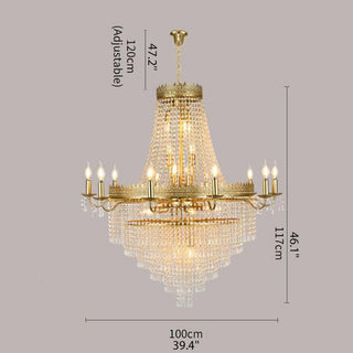 Crystal chandelier interior lighting detail