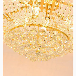 Three-tier gold crystal chandelier for a theatre or grand hall