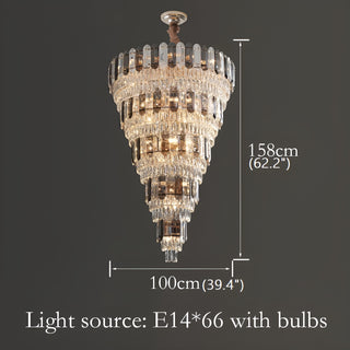 Post-modern luxury crystal chandelier featuring E14 LED bulbs for dining room