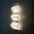 Three-head marble wall sconce dimensions 20.9 inches height and 7.1 inches width