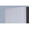 Close-up view of the LED wall light's smooth acrylic diffuser and sleek aluminum edge