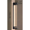 Black 39.4" 100cm modern outdoor wall light with textured glass, full size details for home exterior