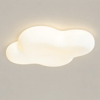 Nuvielle single-cloud flush mount ceiling light in white