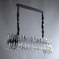 Zocca| Black Crystal Ceiling Chandelier for Dining Room