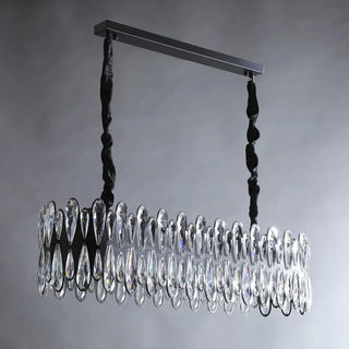 Zocca| Black Crystal Ceiling Chandelier for Dining Room