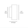 Dimensions of 13.5cm Spanish onyx wall light with brass or black base
