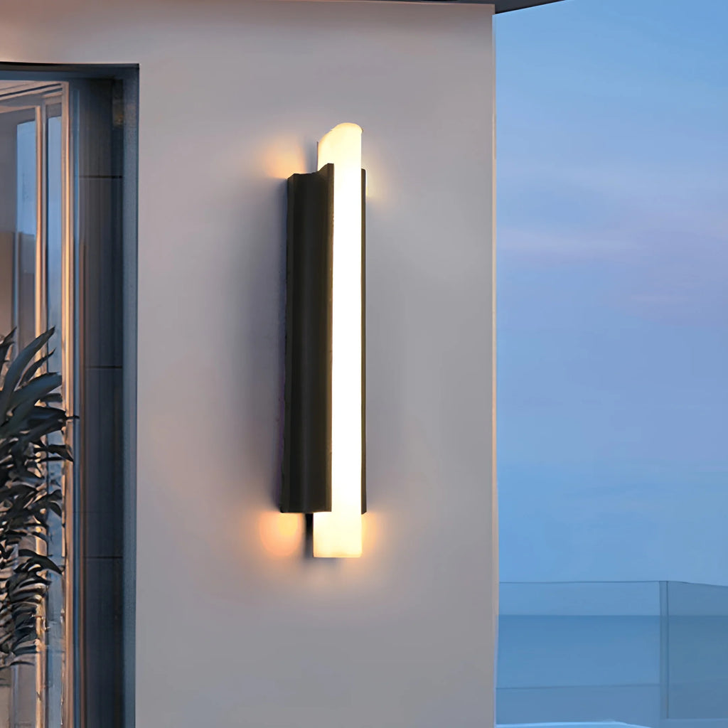 Modern Outdoor Wall Light - Waterproof IP54, 20W LED | Sand Black ...