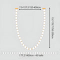 Technical diagram of 177.2 inches 450cm pearl chandelier featuring 45 glowing LED balls for large interiors