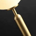 Contemporary Brass Opal Sphere Single-Bulb Glass Hanging Light