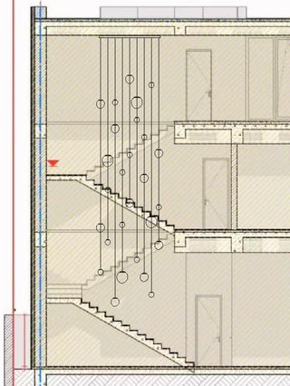 Custom Order Deposit - 9m Staircase Chandelier (Project Reservation)