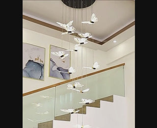 MIRODEMI Camogli | Perfect LED Chandelier with Hanging Butterflies