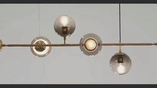 |Igliano|Luxury|LED|Pendant|Light|Glass|Ball|Warm|Gold|Smoky