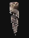 Revest-les-Roches | Meteor Star Crystal Spiral Ceiling Chandelier