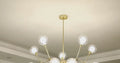 Cabiate | Glass Globe Shaped Chandelier for Bedroom