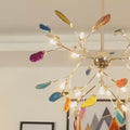Flims | Colourful Agate Art Multicoloured LED Chandelier