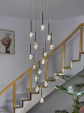 Peillon | Gold Crystal Raindrop Glass Ball Chandelier