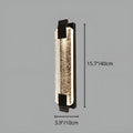 Dimensions of the 15.7" 40cm LED wall sconce with black crystal design