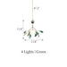 MIRODEMI® Colourful Agate Art Multicoloured LED Chandelier Home Decor Ceiling Pendant Lamp 4 lights / Green / Warm light