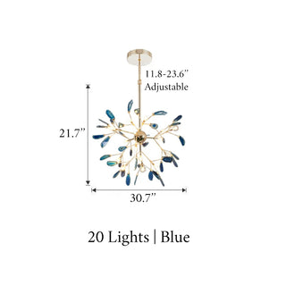 MIRODEMI® Pendant Lamp 20 lights / Blue / Warm light