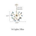 MIRODEMI® Home Decor Ceiling Pendant Lamp 16 lights / Blue / Warm light