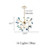 MIRODEMI® Colourful Agate Art Multicoloured LED Chandelier Home Decor Ceiling Pendant Lamp 16 lights / Blue / Warm light